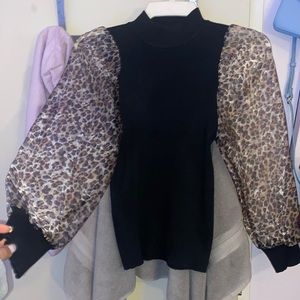 Cute leopard blouse for my stylish girls, very stretchy as well